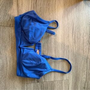 Blue Strappy Bikini Top